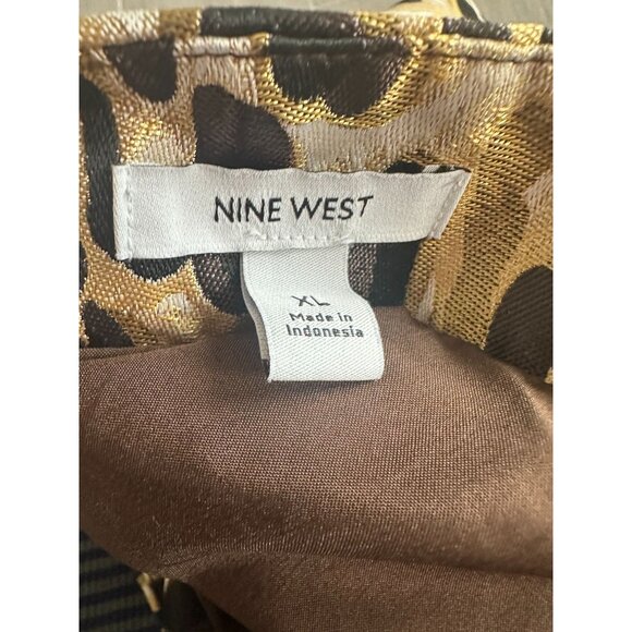 NINE WEST Womens Leopard Print Skirt Size XL - Picture 2 of 6